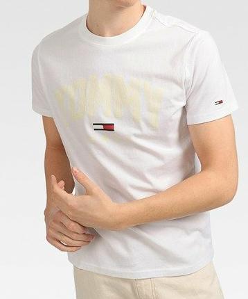 Tommy Jeans טישרט של טומי גינס בצבע לבן